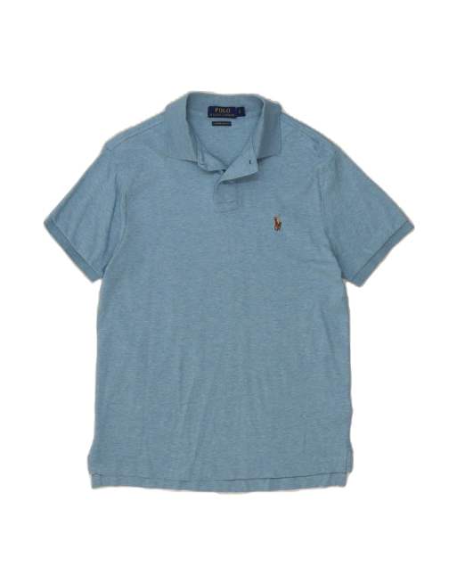 Vintage Polo Ralph Lauren Custom Slim Fit Polo Shirt Small In Blue