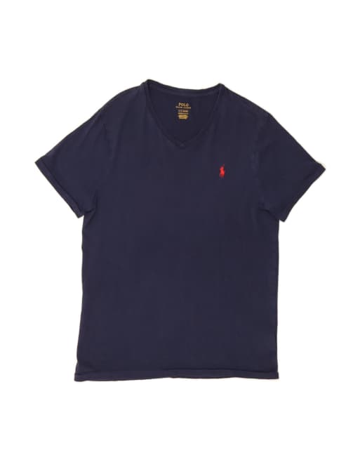Vintage Polo Ralph Lauren Custom Slim Fit T-shirt Top Large In Blue