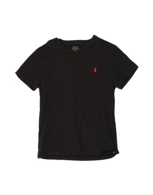 Vintage Polo Ralph Lauren Custom Slim Fit T-shirt Top UK 14 Medium In Black