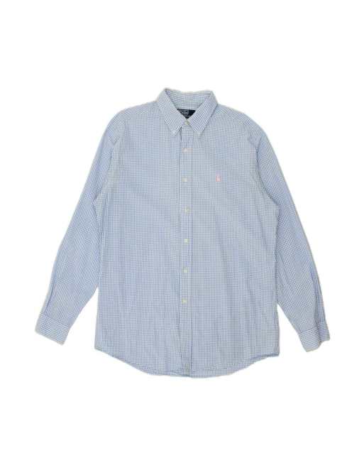 Vintage Polo Ralph Lauren Ellington Shirt Large In Blue Gingham