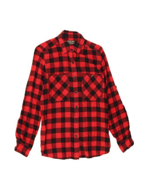 Vintage Polo Ralph Lauren Flannel Shirt UK 10 Small In Red Check