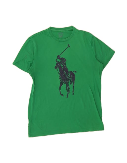 Vintage Polo Ralph Lauren Graphic T-shirt Top Small In Green