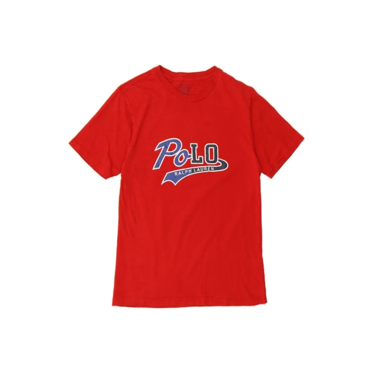 Vintage Polo Ralph Lauren Graphic T-shirt Top UK 14 Large In Red