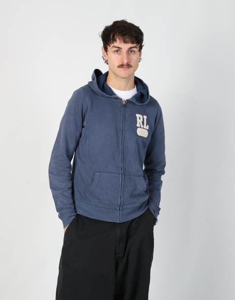 Vintage Polo Ralph Lauren l hoodie in blue - view 1
