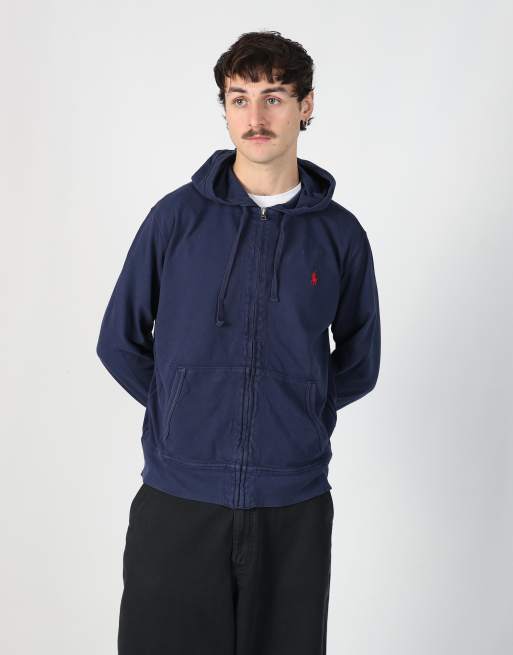 Vintage Polo Ralph Lauren l hoodie in navy blue, 2 of 4