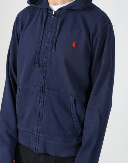 Vintage Polo Ralph Lauren l hoodie in navy blue, 4 of 4