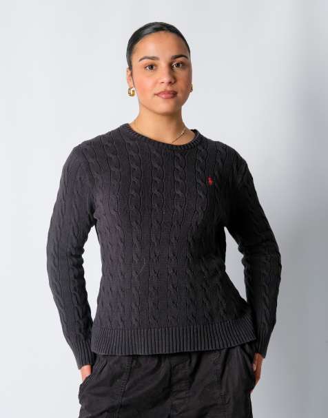 Vintage Polo Ralph Lauren L Knit Sweatshirt Black - view 1