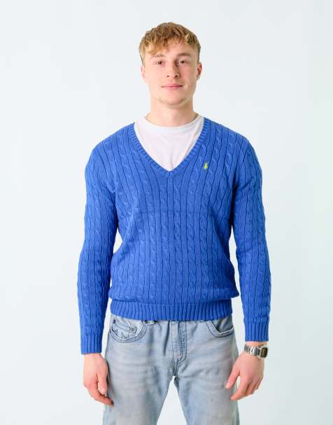 Vintage Polo Ralph Lauren L Knit Sweatshirt Blue - view 1
