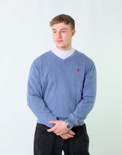 Vintage Polo Ralph Lauren L Knit Sweatshirt Blue