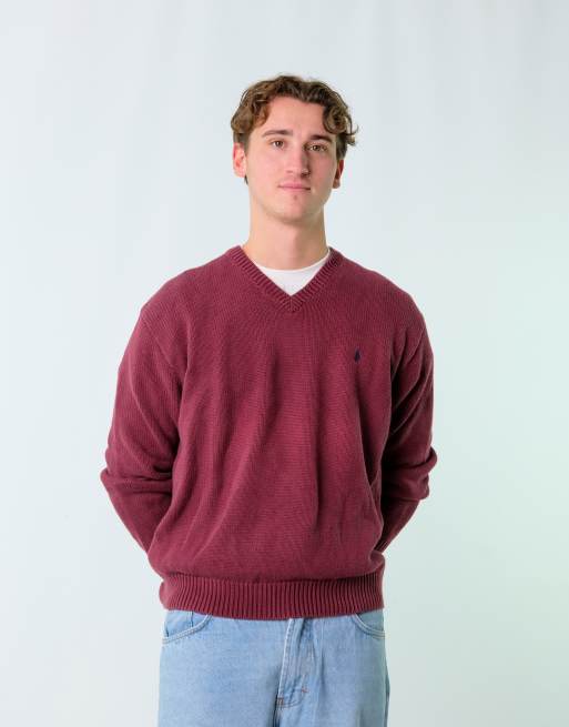 Vintage Polo Ralph Lauren L Knit Sweatshirt Burgundy Red