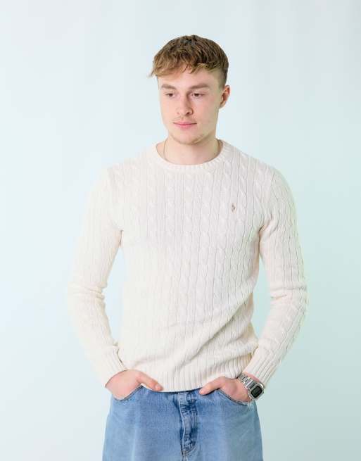 Vintage Polo Ralph Lauren L Knit Sweatshirt Cream
