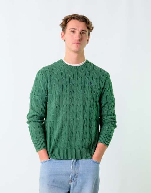 Vintage Polo Ralph Lauren L Knit Sweatshirt Dark Green