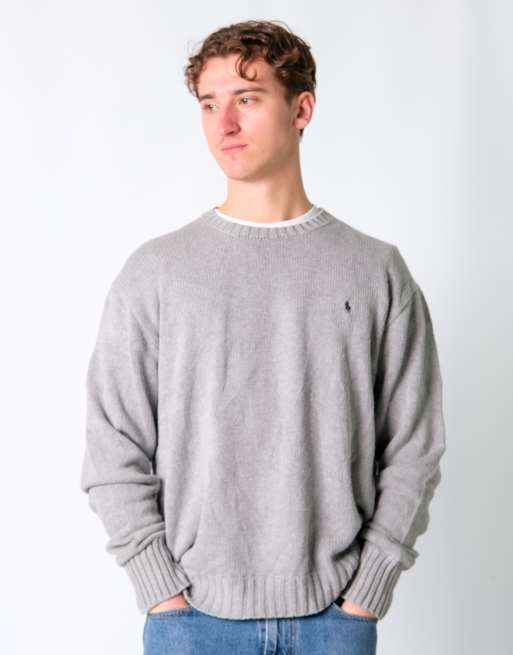 Vintage Polo Ralph Lauren L Knit Sweatshirt Grey