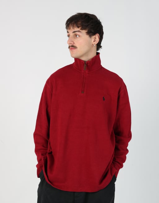 Vintage Polo Ralph Lauren l knit sweatshirt in burgundy red