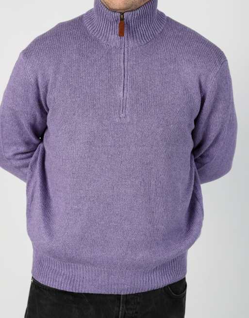 Vintage Polo Ralph Lauren l knit sweatshirt in purple, 4 of 4