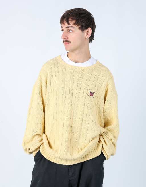 Vintage Polo Ralph Lauren l knit sweatshirt in yellow