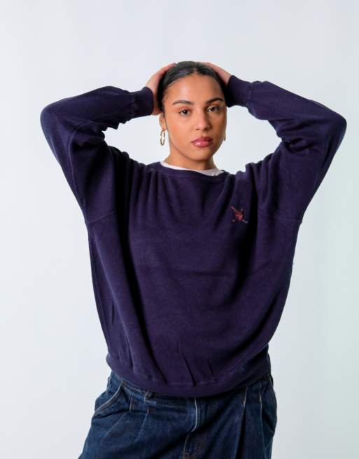 Vintage Polo Ralph Lauren L Knit Sweatshirt Jacket Navy Blue