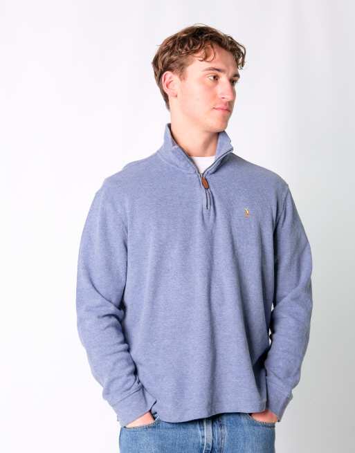 Vintage Polo Ralph Lauren L Knit Sweatshirt Light Blue Quarter Zip