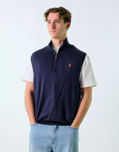 Vintage Polo Ralph Lauren L Knit Sweatshirt Navy Blue - view 1