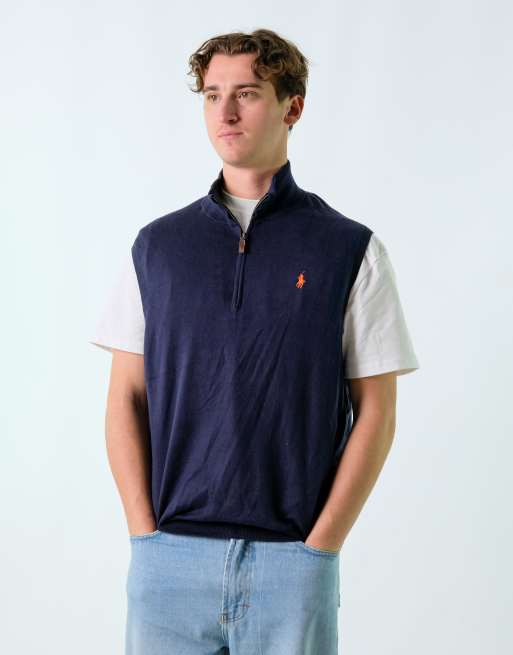 Vintage Polo Ralph Lauren L Knit Sweatshirt Navy Blue