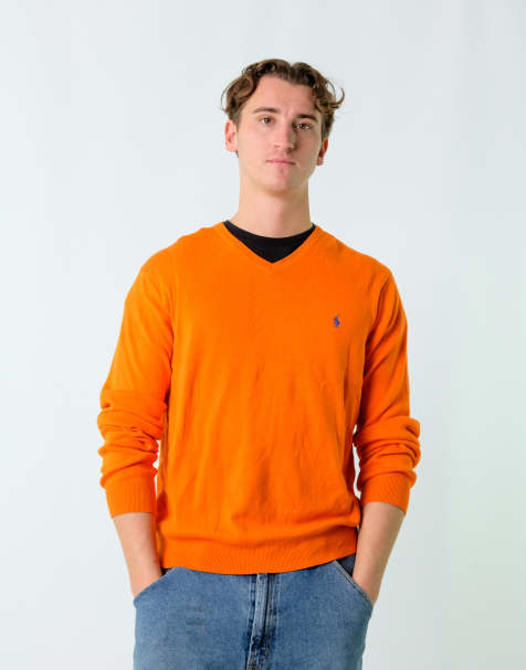 Vintage Polo Ralph Lauren L Knit Sweatshirt Orange - view 1