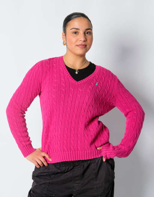 Vintage Polo Ralph Lauren L Knit Sweatshirt Pink