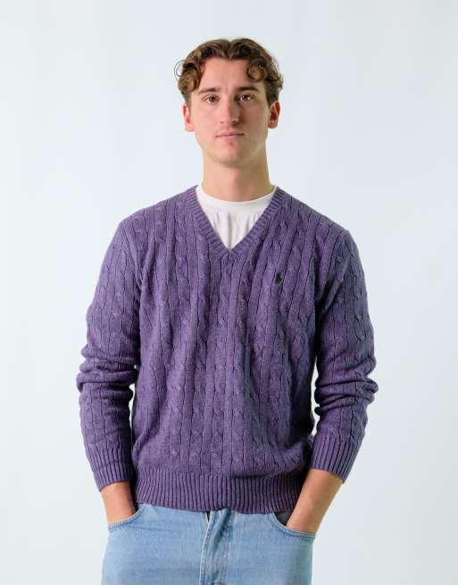 Vintage Polo Ralph Lauren L Knit Sweatshirt Purple