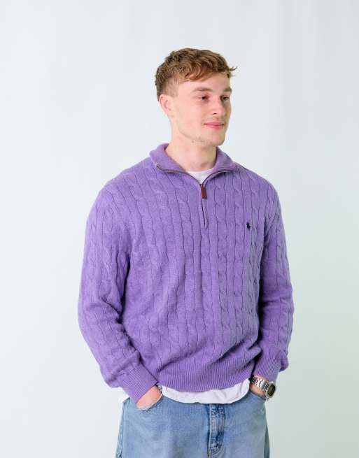 Vintage Polo Ralph Lauren L Knit Sweatshirt Purple