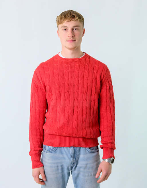 Vintage Polo Ralph Lauren L Knit Sweatshirt Red