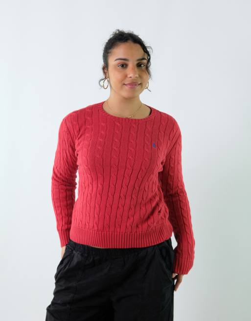 Vintage Polo Ralph Lauren L Knit Sweatshirt Red