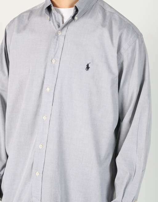 Vintage Polo Ralph Lauren l long sleeve shirt in charcoal grey, 3 of 4