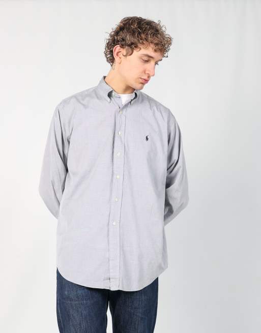 Vintage Polo Ralph Lauren l long sleeve shirt in charcoal grey, 4 of 4