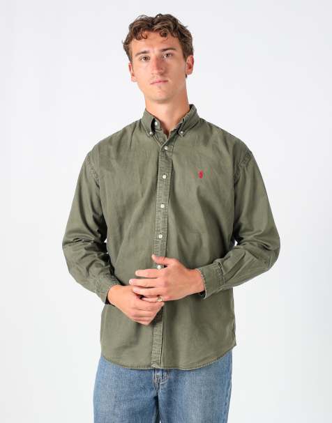 Vintage Polo Ralph Lauren l long sleeve shirt in dark green - view 1