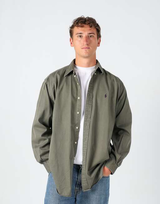 Vintage Polo Ralph Lauren l long sleeve shirt in khaki green