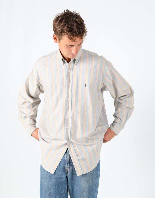 Vintage Polo Ralph Lauren l long sleeve shirt in light blue Striped