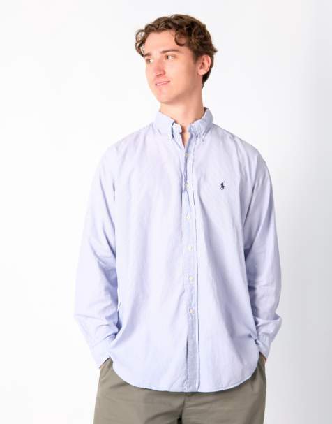 Vintage Polo Ralph Lauren L Long Sleeve Shirt Light Blue - view 1