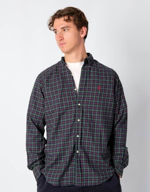 Vintage Polo Ralph Lauren L Long Sleeve Shirt Navy Blue, 2 of 4