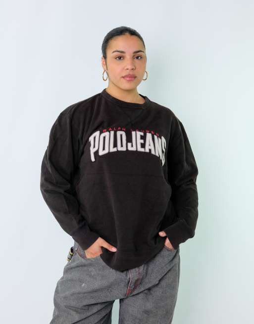 Vintage Polo Ralph Lauren L Sweatshirt Black
