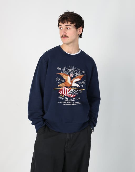 Vintage Polo Ralph Lauren l sweatshirt in navy blue