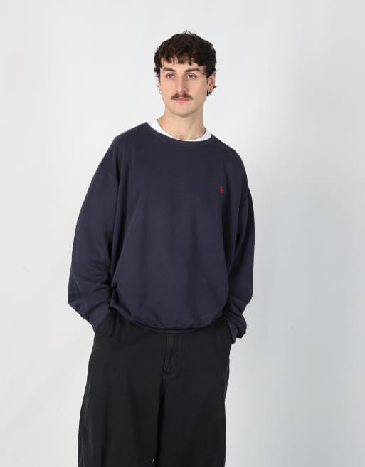 Vintage Polo Ralph Lauren l sweatshirt in navy blue