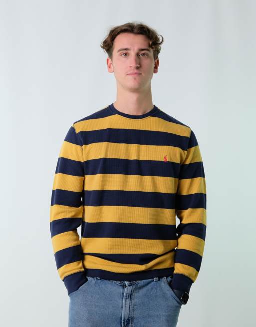 Vintage Polo Ralph Lauren L Sweatshirt Navy Blue Stripey