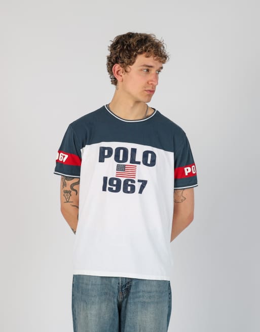 Vintage Polo Ralph Lauren l t-shirt in white