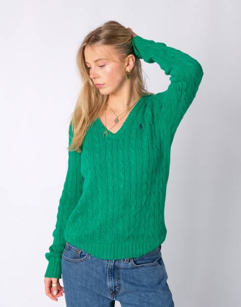 Vintage Polo Ralph Lauren M Knit Sweatshirt Dark Green - view 1
