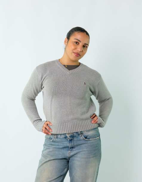 Vintage Polo Ralph Lauren M Knit Sweatshirt Grey - view 1