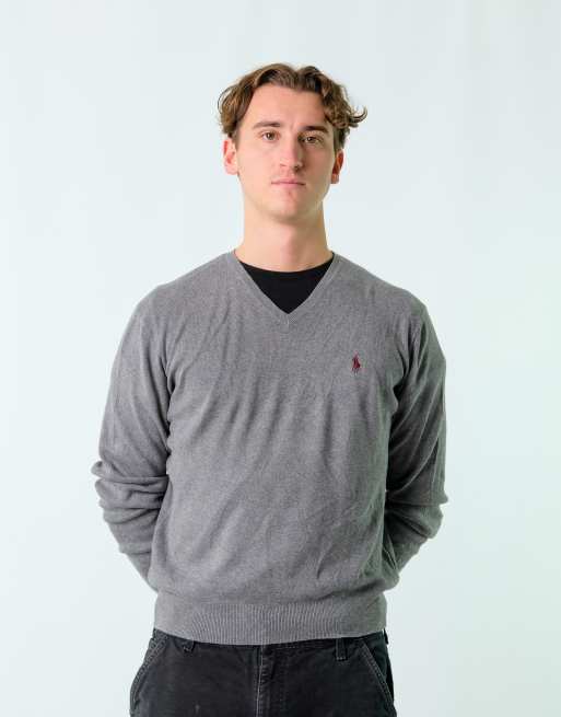 Vintage Polo Ralph Lauren M Knit Sweatshirt Grey