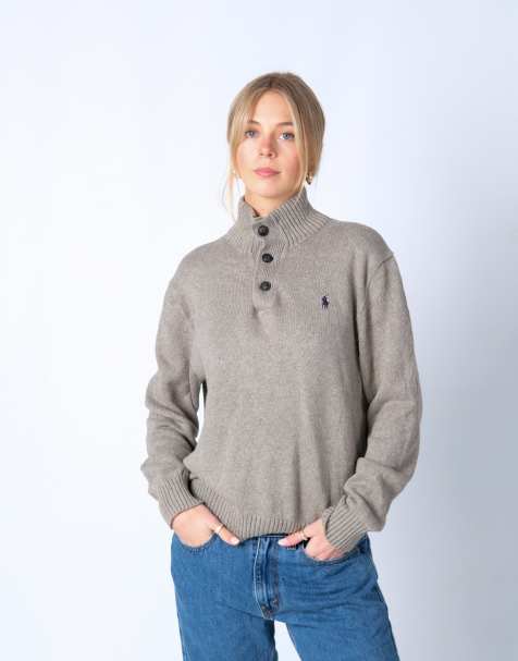 Vintage Polo Ralph Lauren M Knit Sweatshirt Grey - view 1