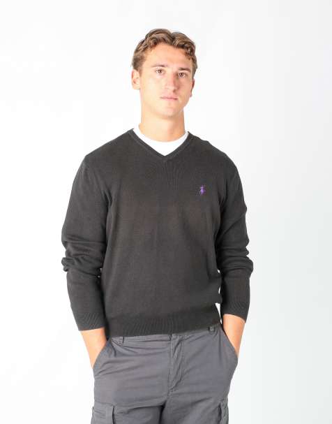Vintage Polo Ralph Lauren m knit sweatshirt in black - view 1