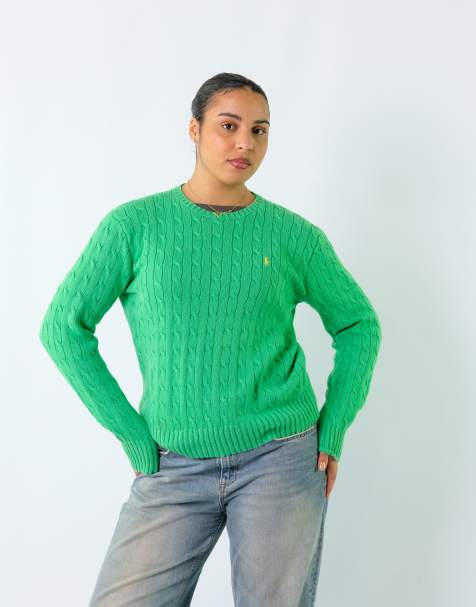 Vintage Polo Ralph Lauren M Knit Sweatshirt Light Green - view 1