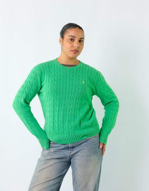 Vintage Polo Ralph Lauren M Knit Sweatshirt Light Green