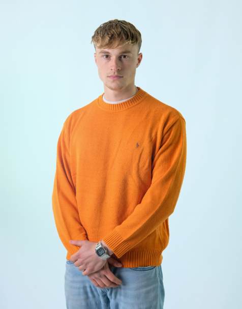 Vintage Polo Ralph Lauren M Knit Sweatshirt Orange - view 2